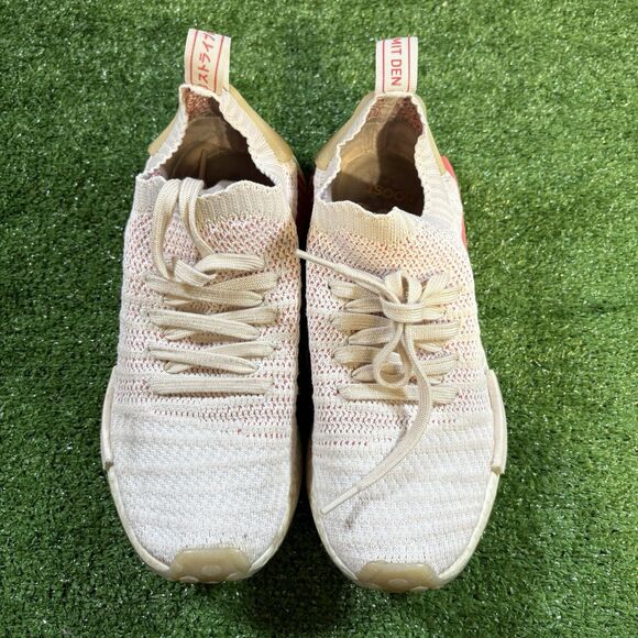 Adidas NMD R1 STLT Primeknit Women's Running Shoes in Linen/Pink Womens size 9 - Picture 3 of 6